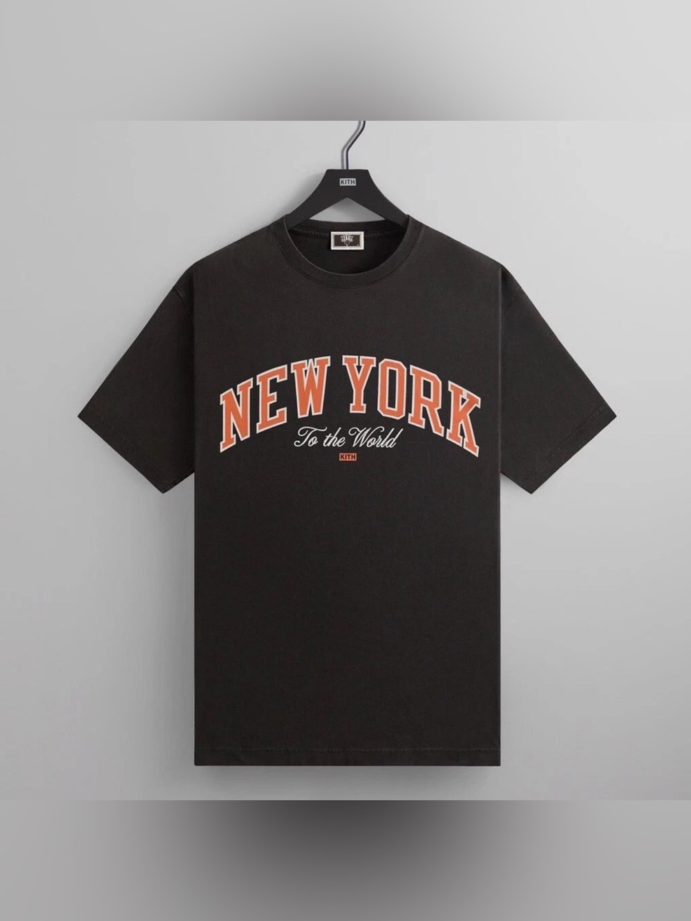 Kith for the New York Knicks New York to the World Vintage Tee in Black Size XL